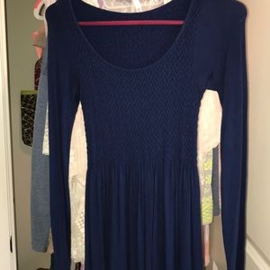 Super soft, navy long sleeve dress